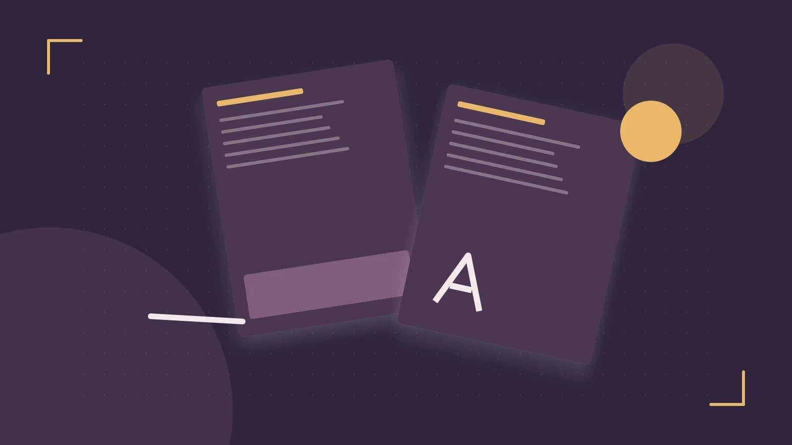 Editorial illustration of typeset pages, expressive letterform shapes and a precise editorial page grid