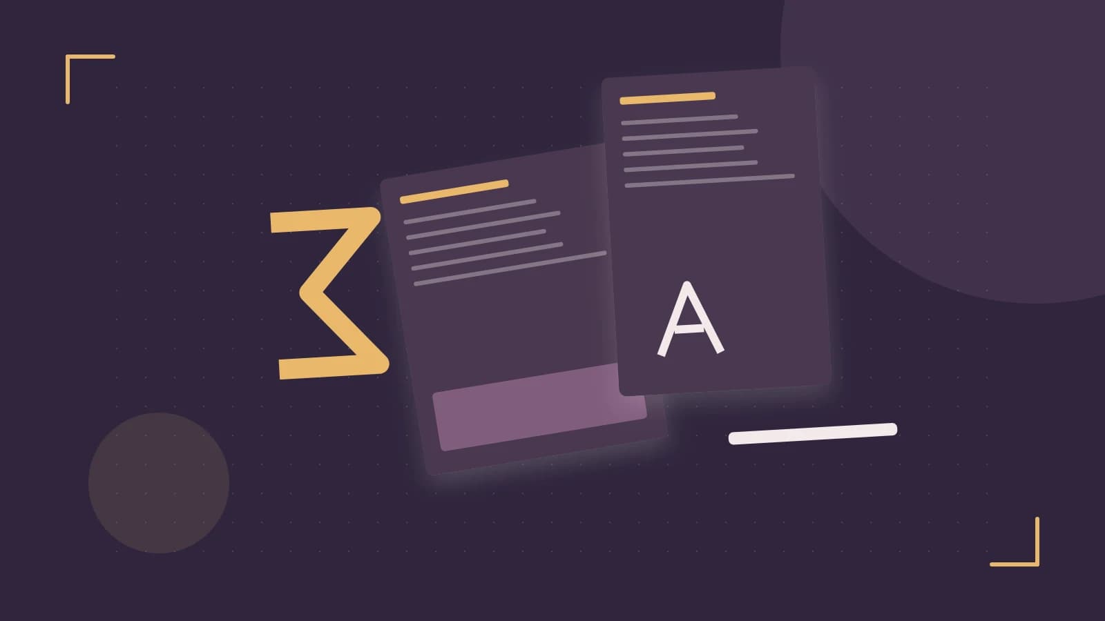 Editorial illustration of typeset pages, expressive letterform shapes and a precise editorial page grid