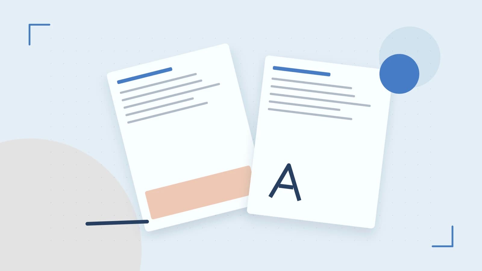 Editorial illustration of typeset pages, expressive letterform shapes and a precise editorial page grid