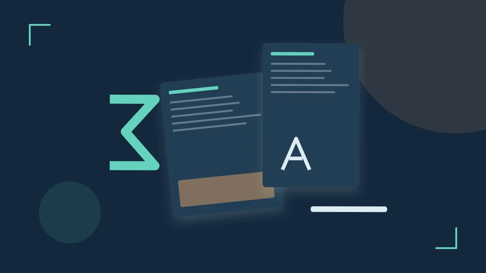 Editorial illustration of typeset pages, expressive letterform shapes and a precise editorial page grid