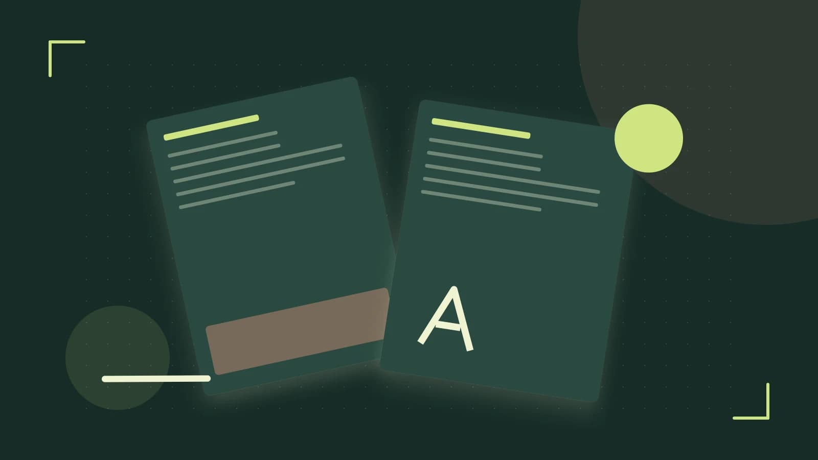 Editorial illustration of typeset pages, expressive letterform shapes and a precise editorial page grid
