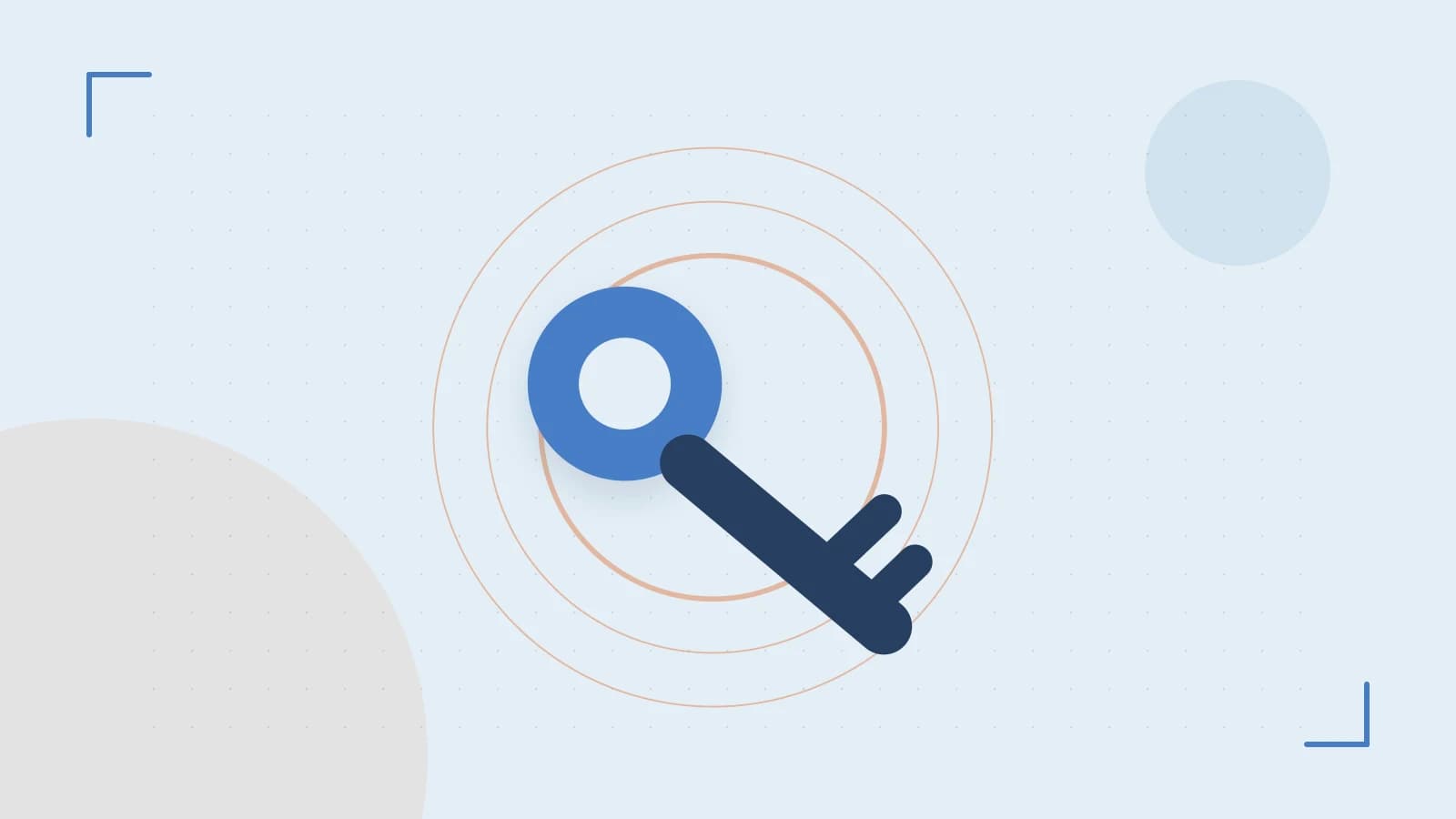 Editorial illustration of a sculpted shield, authentication key and concentric permission boundaries