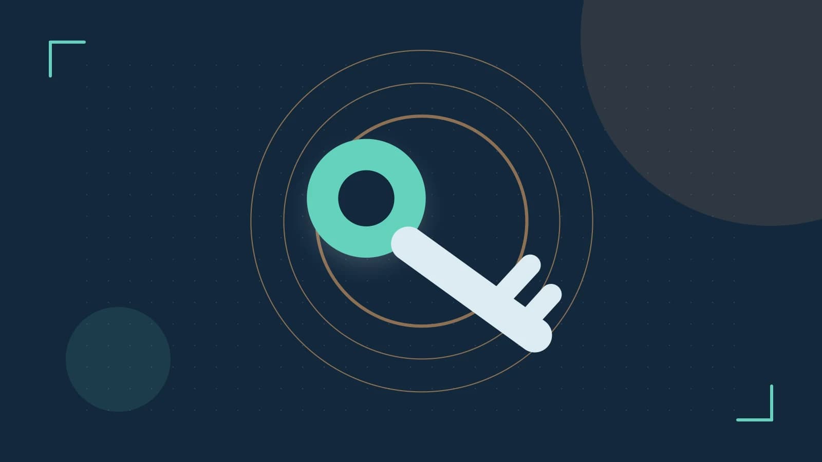 Editorial illustration of a sculpted shield, authentication key and concentric permission boundaries