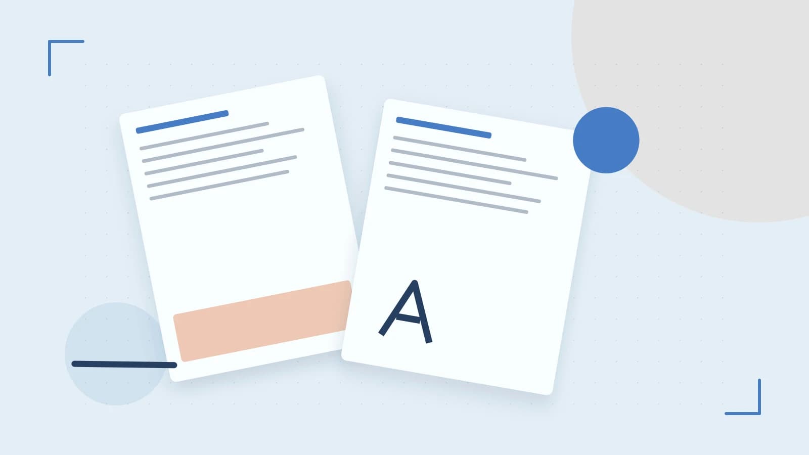 Editorial illustration of typeset pages, expressive letterform shapes and a precise editorial page grid