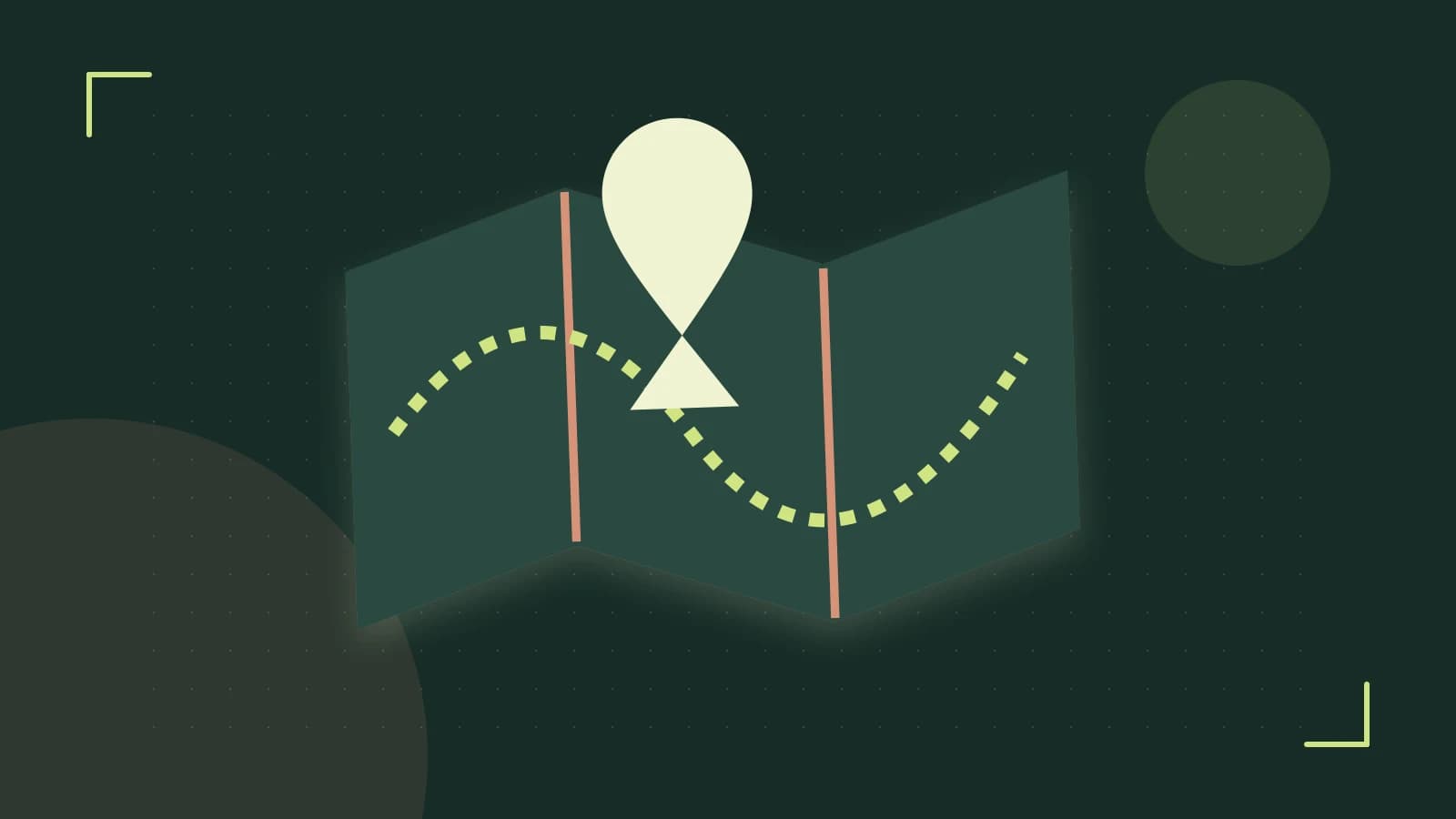 Editorial illustration of an editorial globe with meridians and layered geographic shapes