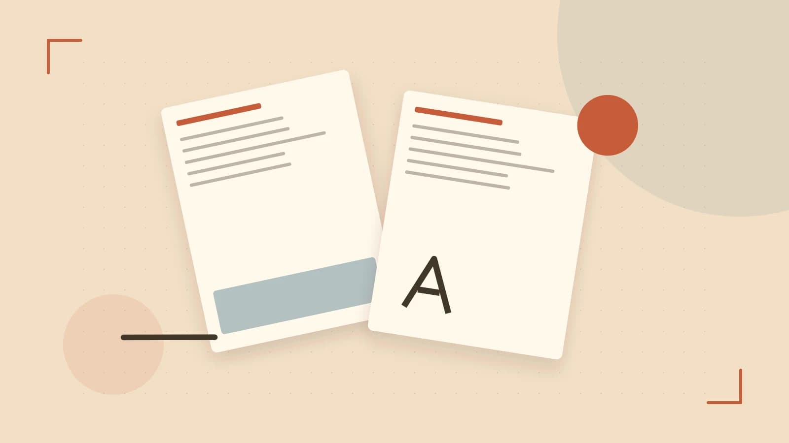 Editorial illustration of typeset pages, expressive letterform shapes and a precise editorial page grid