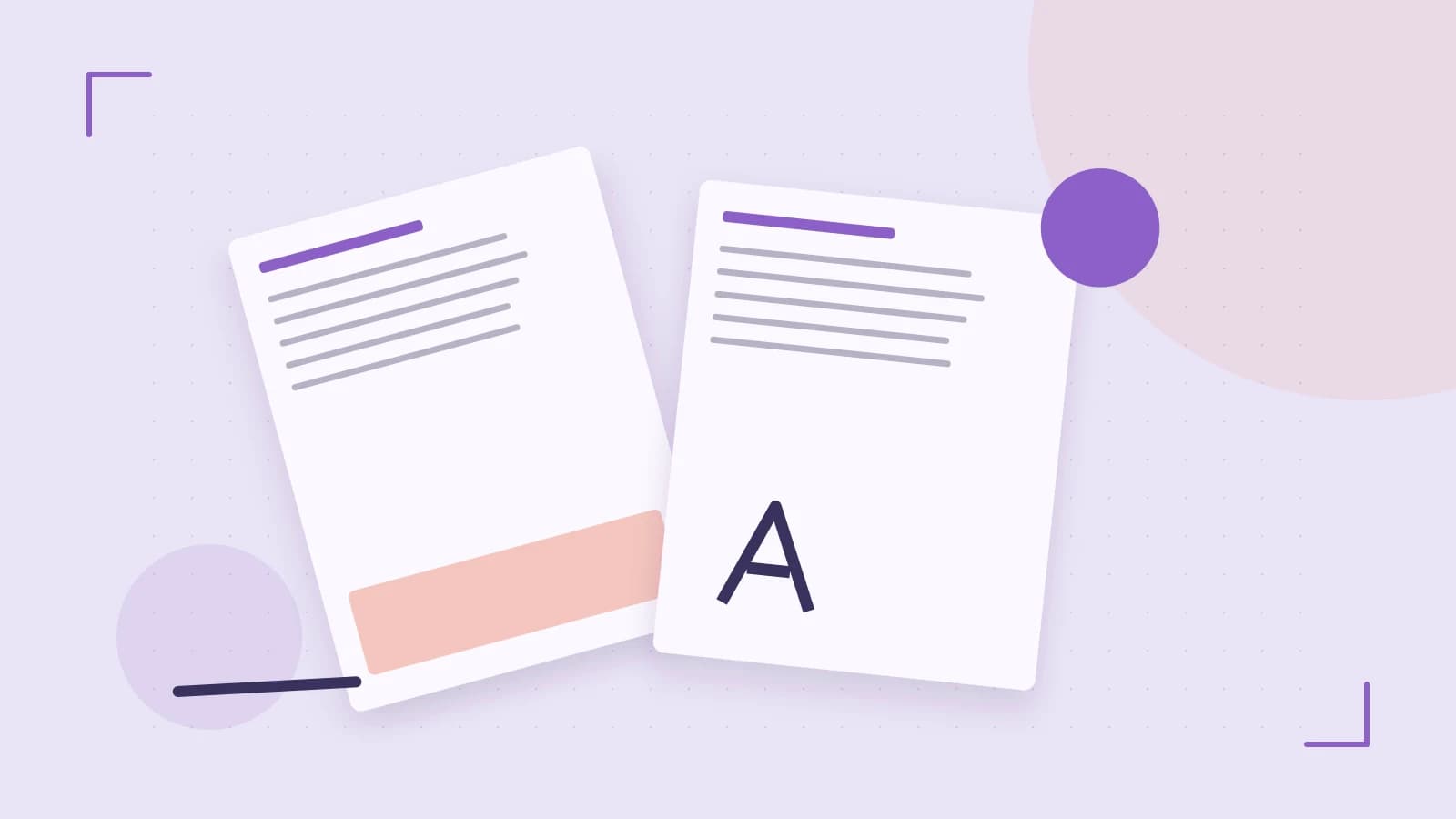 Editorial illustration of typeset pages, expressive letterform shapes and a precise editorial page grid