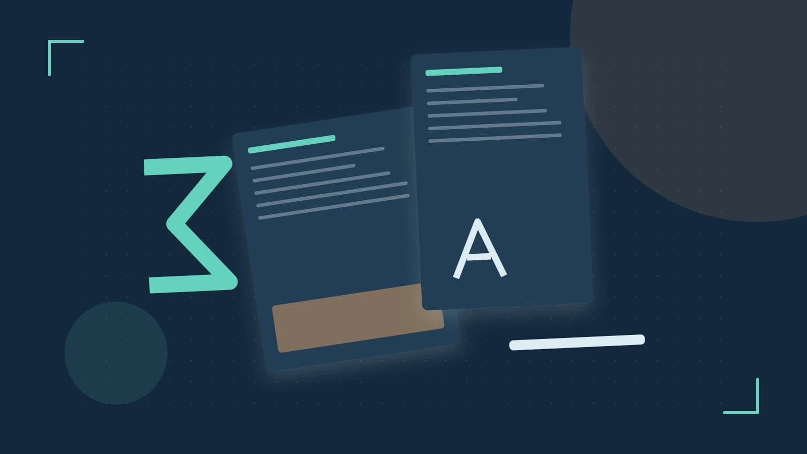 Editorial illustration of typeset pages, expressive letterform shapes and a precise editorial page grid