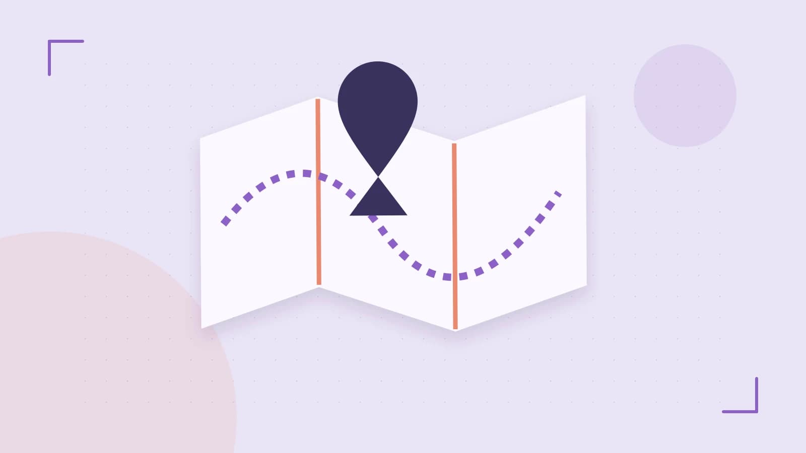 Editorial illustration of an editorial globe with meridians and layered geographic shapes