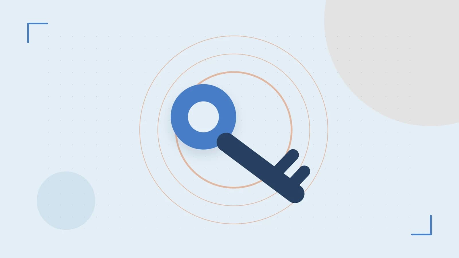 Editorial illustration of a sculpted shield, authentication key and concentric permission boundaries