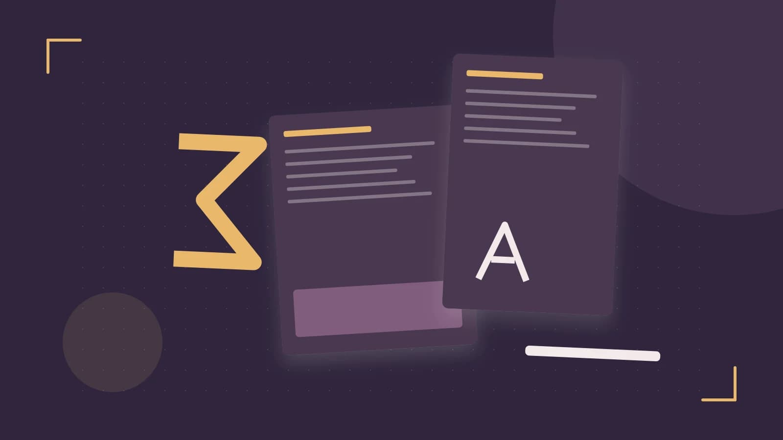 Editorial illustration of typeset pages, expressive letterform shapes and a precise editorial page grid