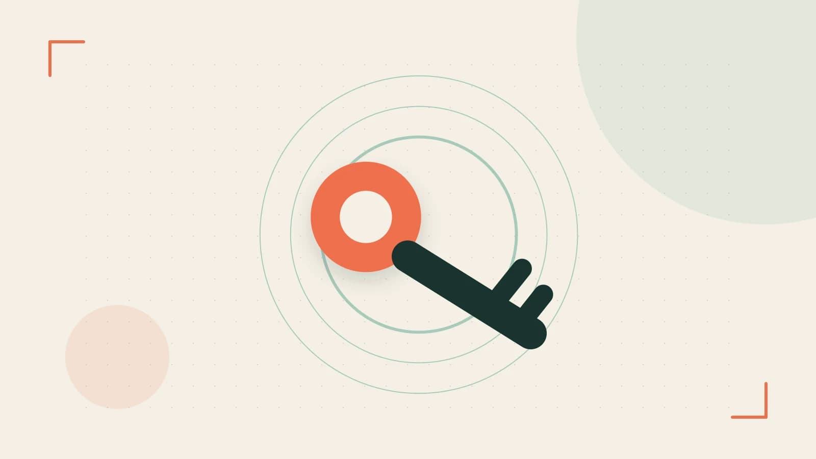Editorial illustration of a sculpted shield, authentication key and concentric permission boundaries