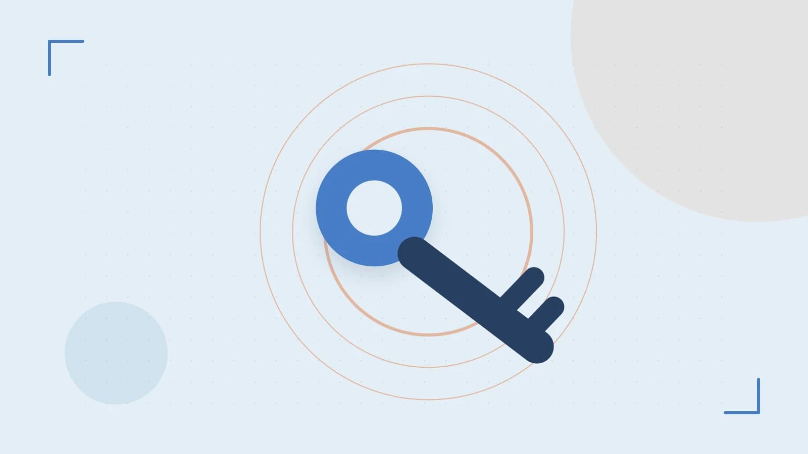 Editorial illustration of a sculpted shield, authentication key and concentric permission boundaries