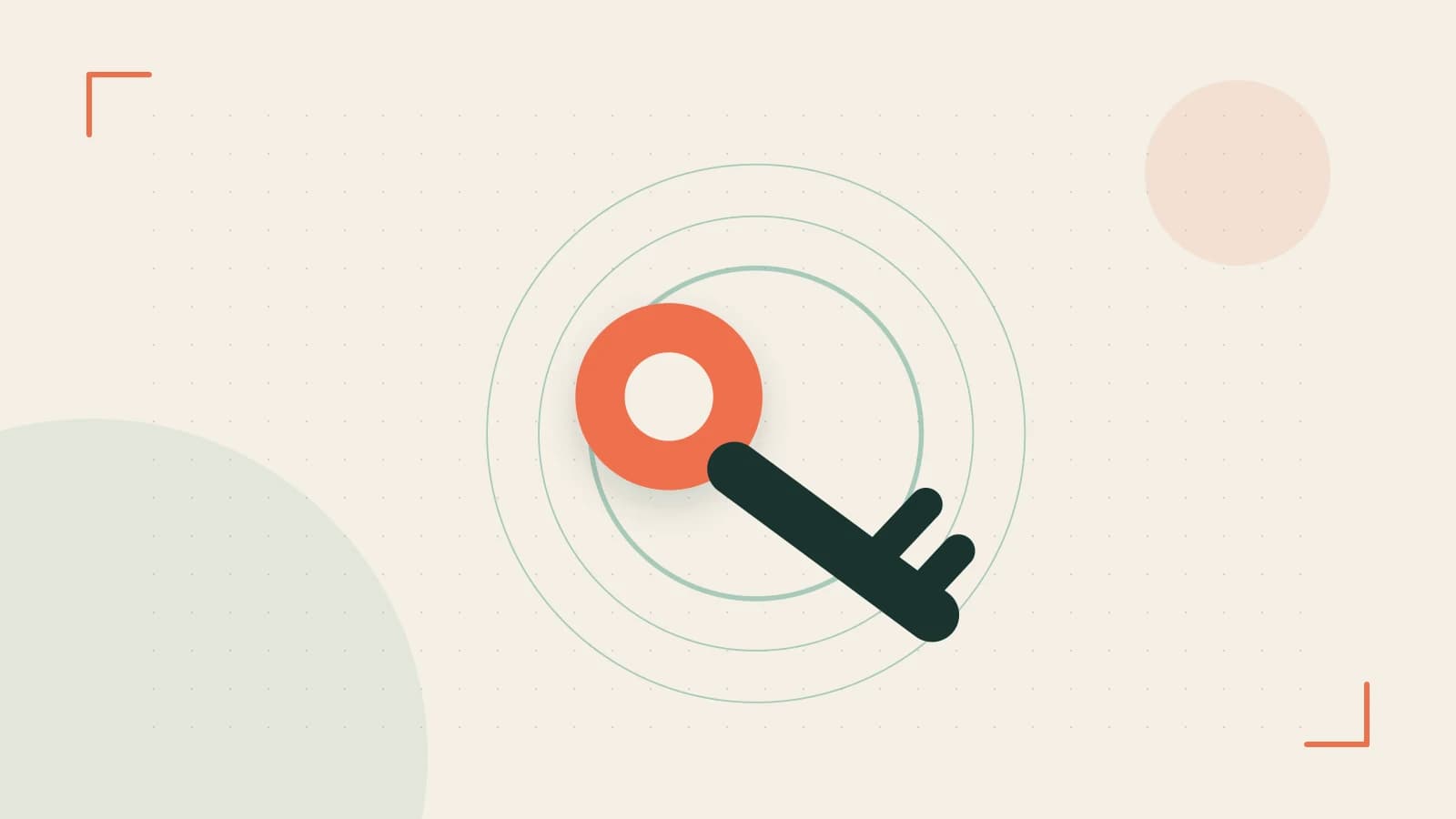 Editorial illustration of a sculpted shield, authentication key and concentric permission boundaries