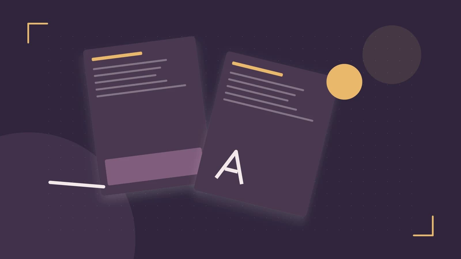 Editorial illustration of typeset pages, expressive letterform shapes and a precise editorial page grid