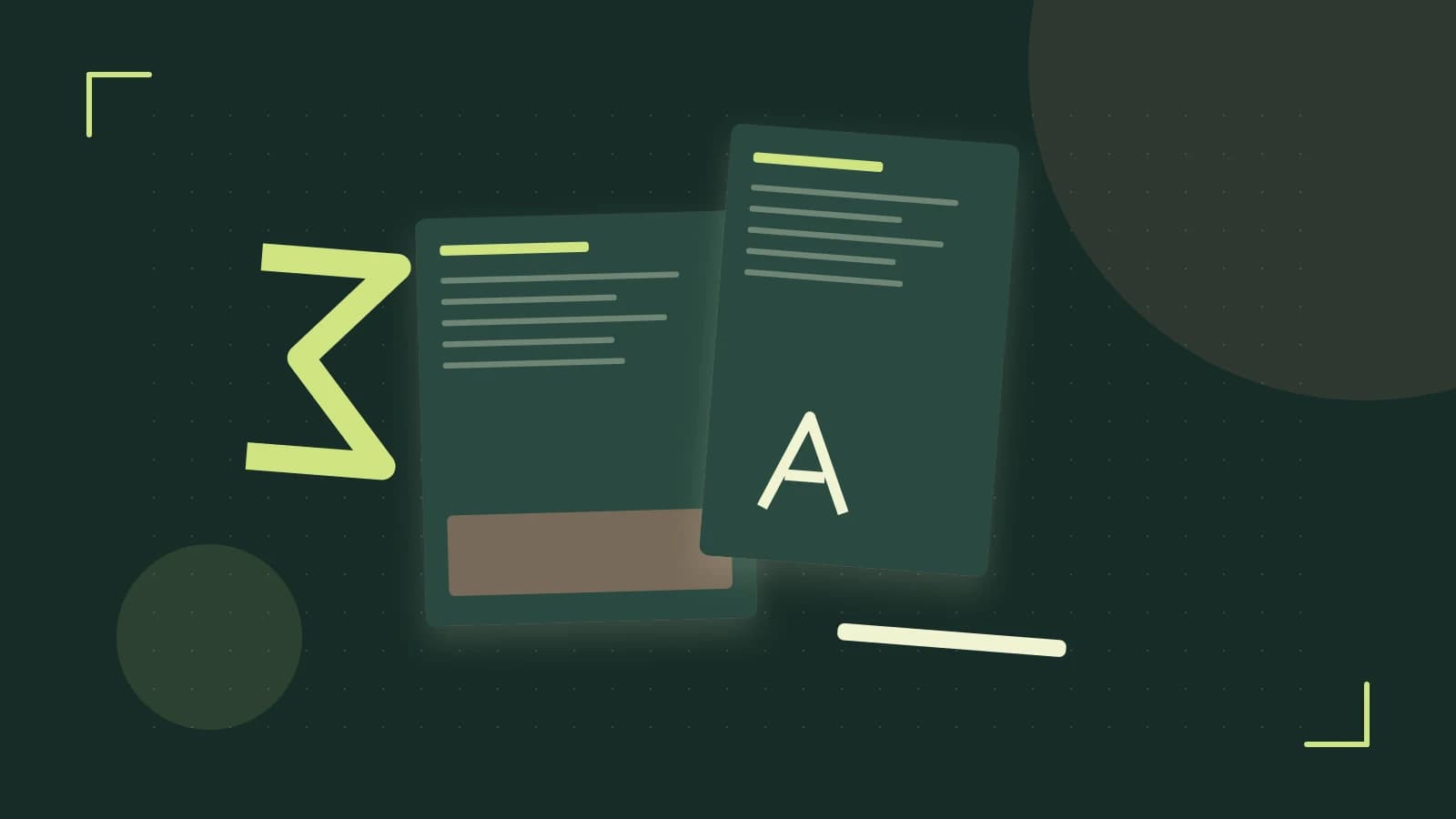 Editorial illustration of typeset pages, expressive letterform shapes and a precise editorial page grid