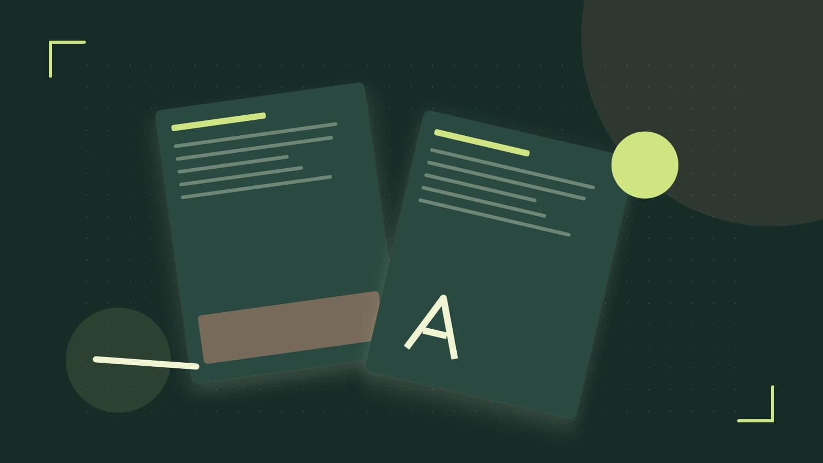 Editorial illustration of typeset pages, expressive letterform shapes and a precise editorial page grid