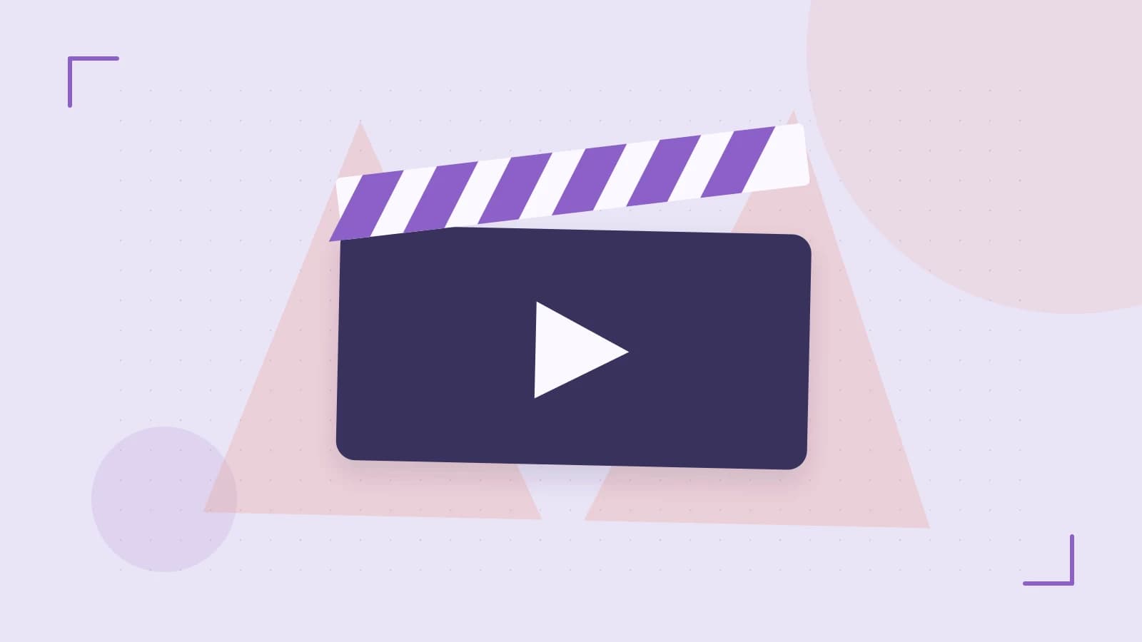 Editorial illustration of a film clapperboard, a spotlight and layered cultural artwork