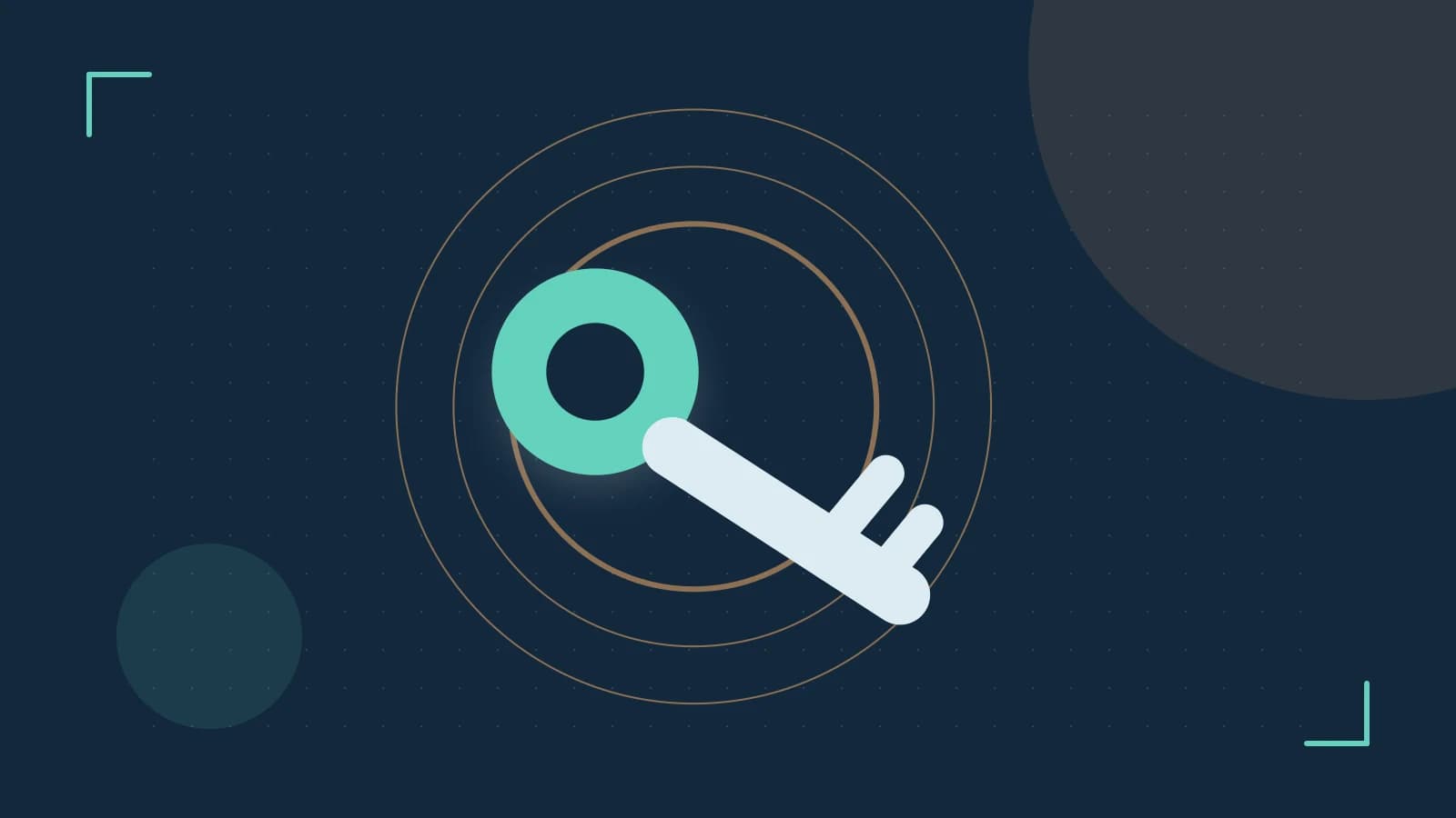 Editorial illustration of a sculpted shield, authentication key and concentric permission boundaries