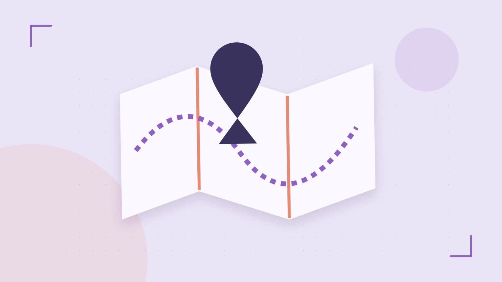 Editorial illustration of an editorial globe with meridians and layered geographic shapes