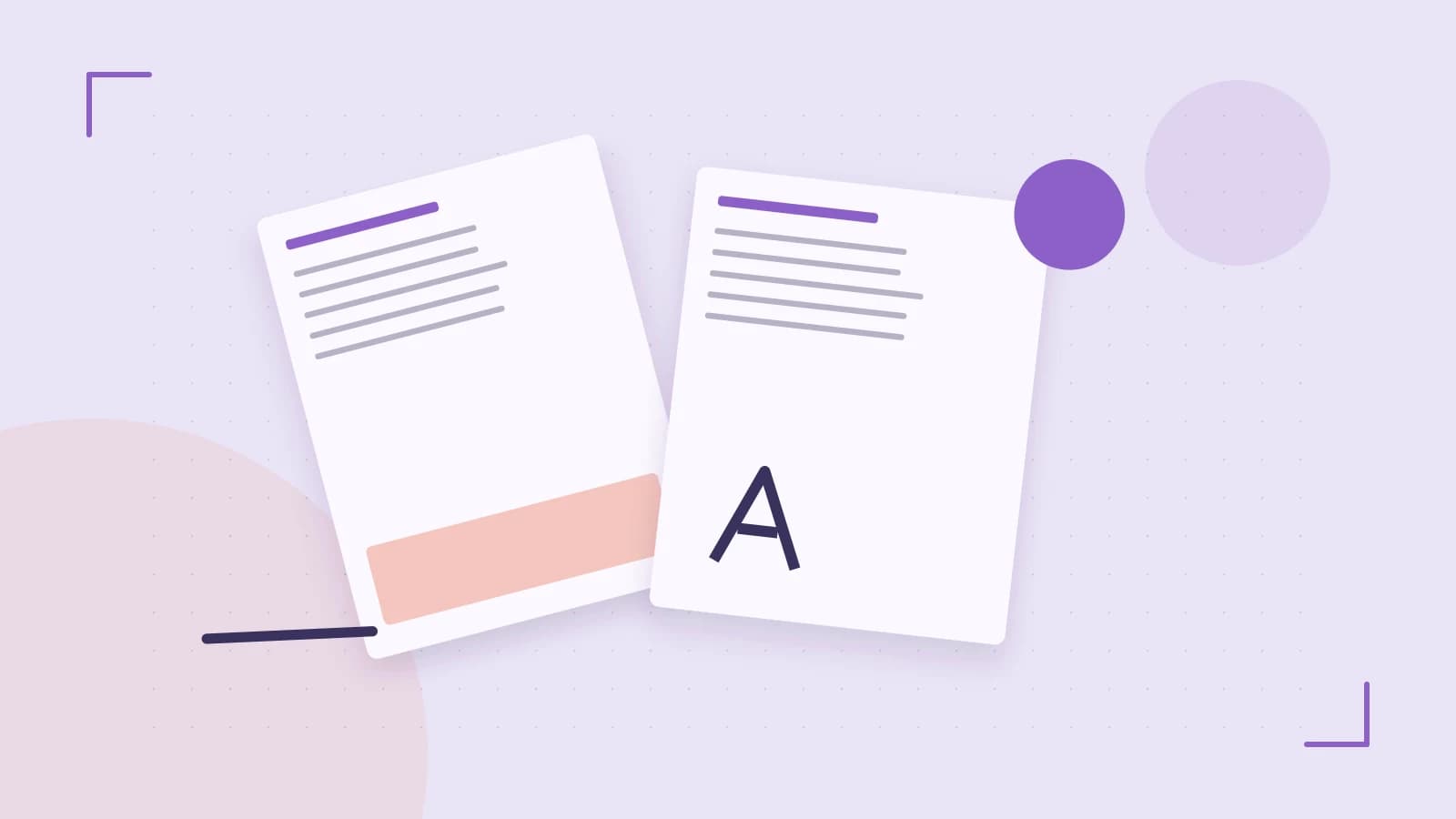 Editorial illustration of typeset pages, expressive letterform shapes and a precise editorial page grid