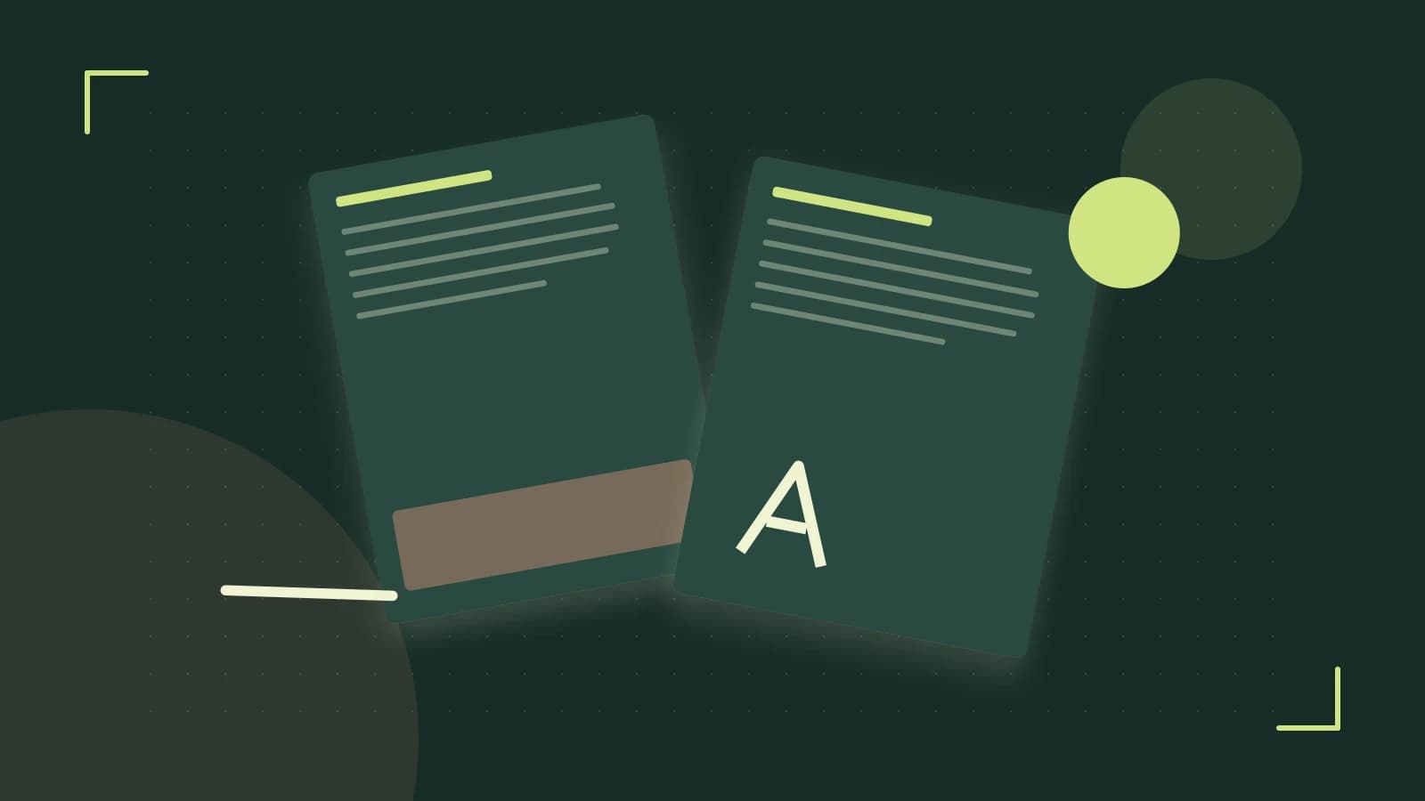 Editorial illustration of typeset pages, expressive letterform shapes and a precise editorial page grid
