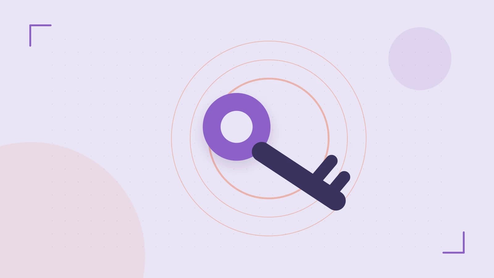 Editorial illustration of a sculpted shield, authentication key and concentric permission boundaries