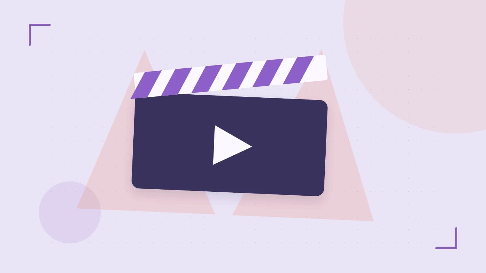 Editorial illustration of a film clapperboard, a spotlight and layered cultural artwork
