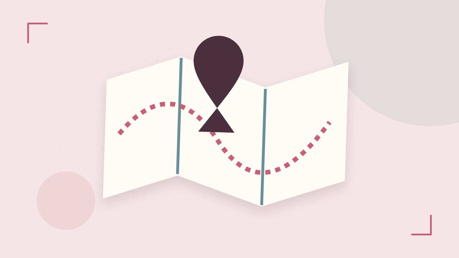 Editorial illustration of an editorial globe with meridians and layered geographic shapes