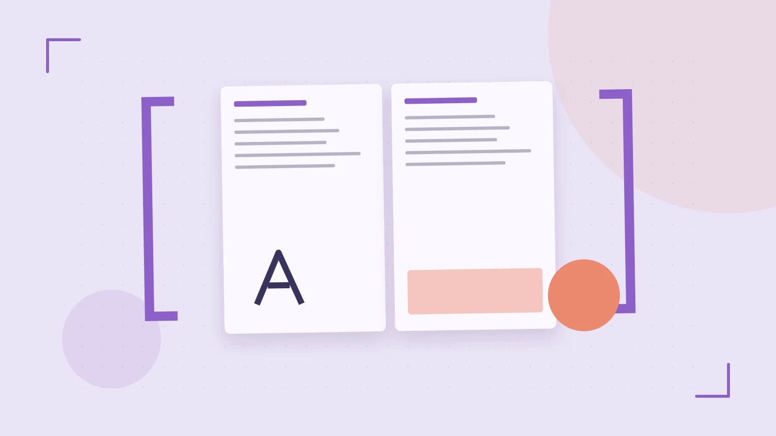Editorial illustration of typeset pages, expressive letterform shapes and a precise editorial page grid