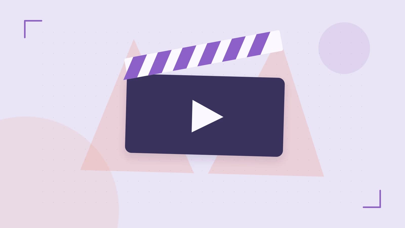 Editorial illustration of a film clapperboard, a spotlight and layered cultural artwork