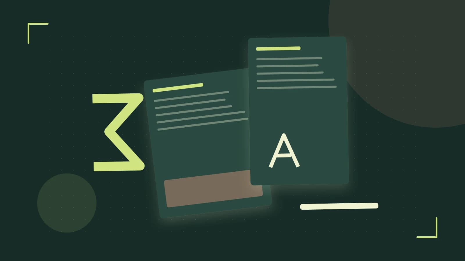 Editorial illustration of typeset pages, expressive letterform shapes and a precise editorial page grid