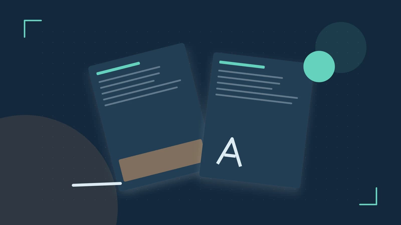 Editorial illustration of typeset pages, expressive letterform shapes and a precise editorial page grid