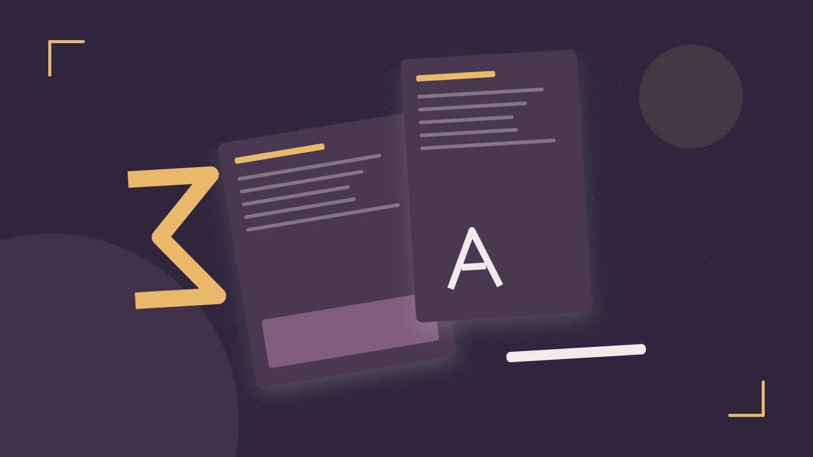 Editorial illustration of typeset pages, expressive letterform shapes and a precise editorial page grid