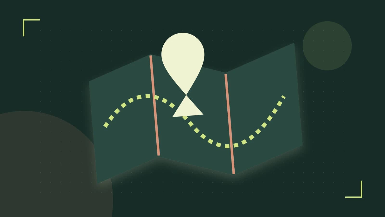 Editorial illustration of an editorial globe with meridians and layered geographic shapes