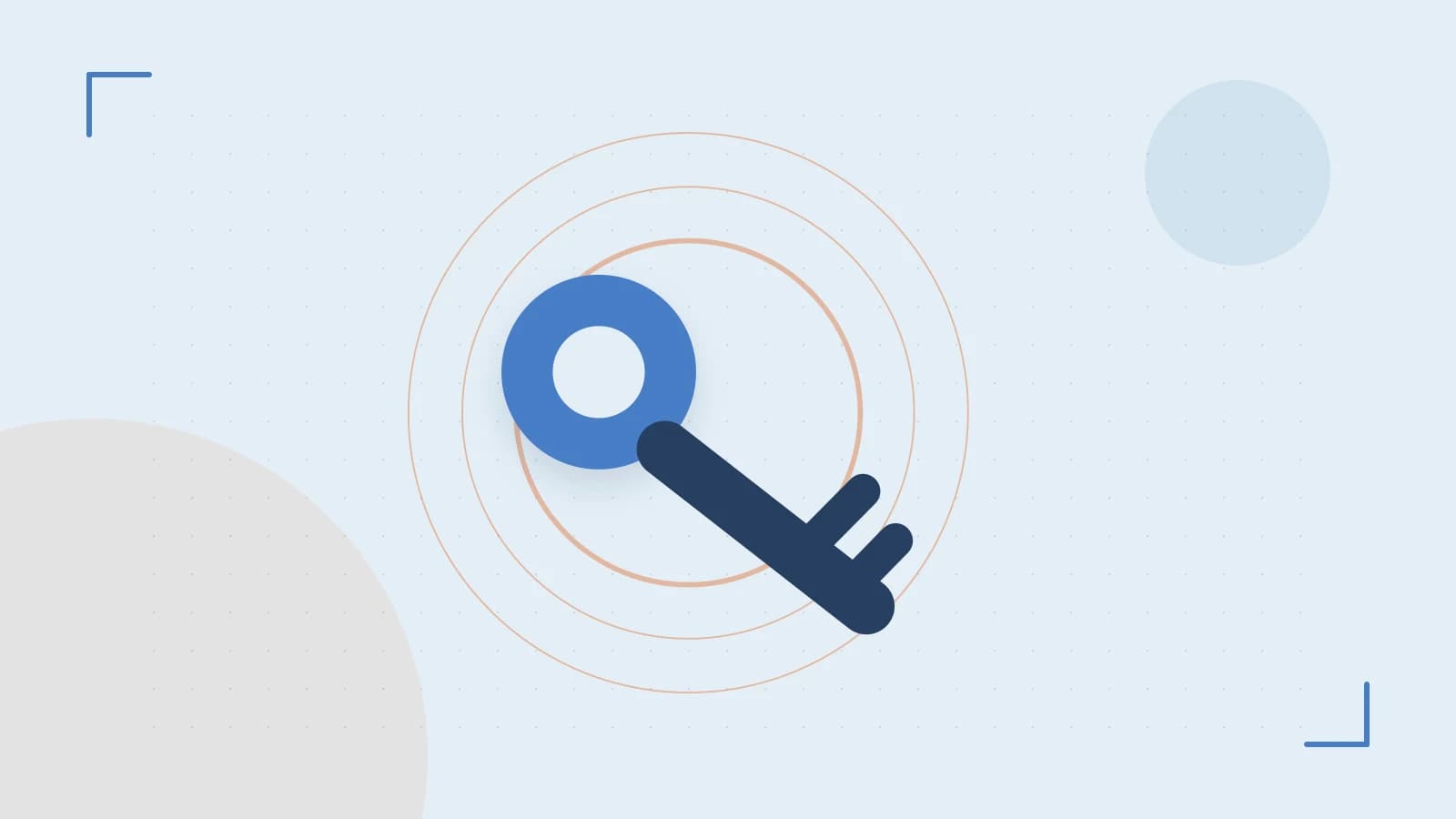 Editorial illustration of a sculpted shield, authentication key and concentric permission boundaries