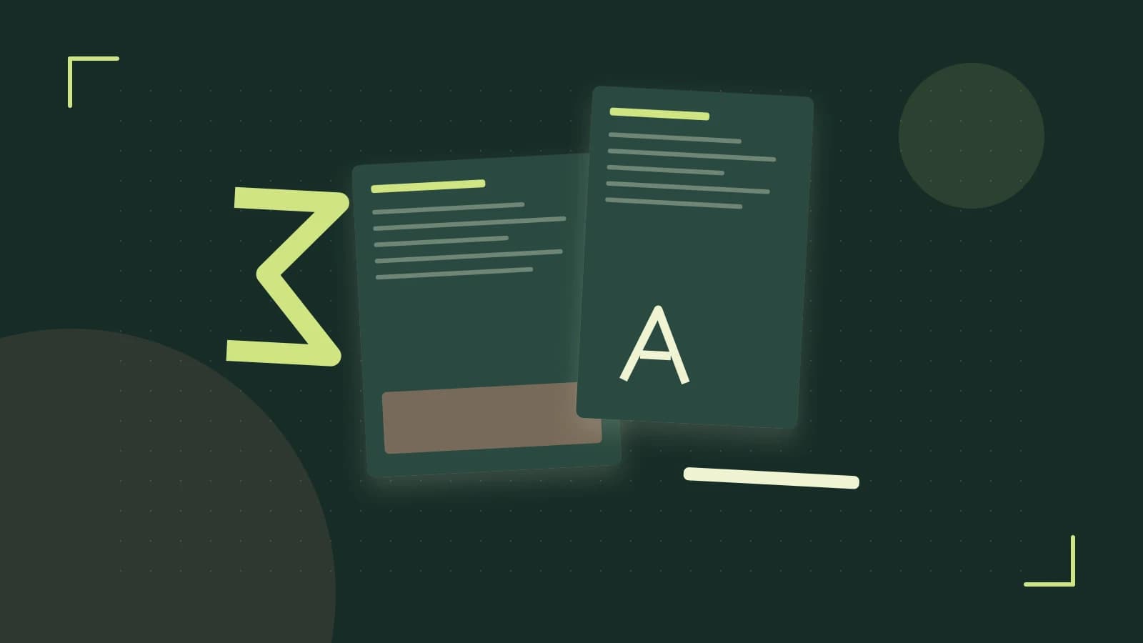 Editorial illustration of typeset pages, expressive letterform shapes and a precise editorial page grid