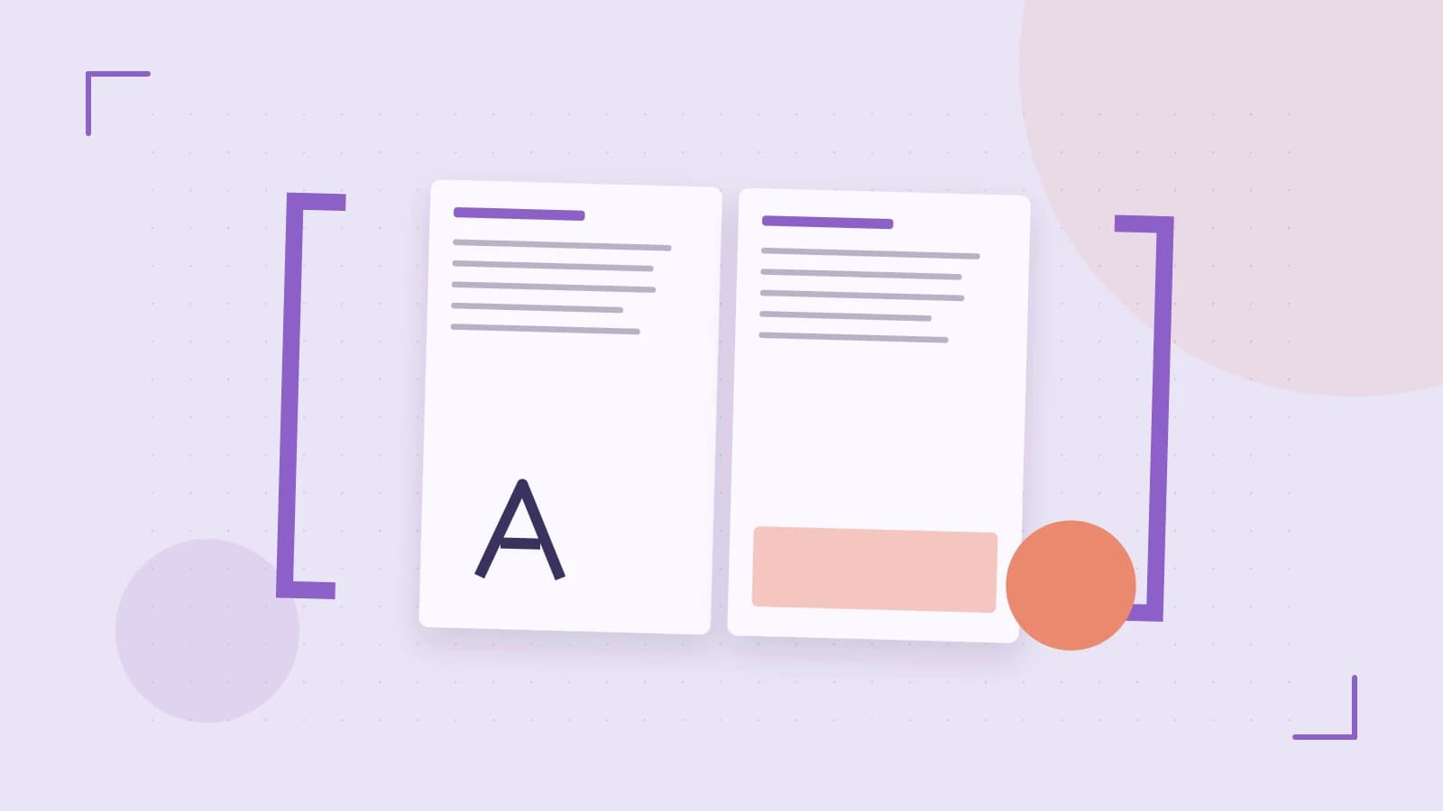Editorial illustration of typeset pages, expressive letterform shapes and a precise editorial page grid
