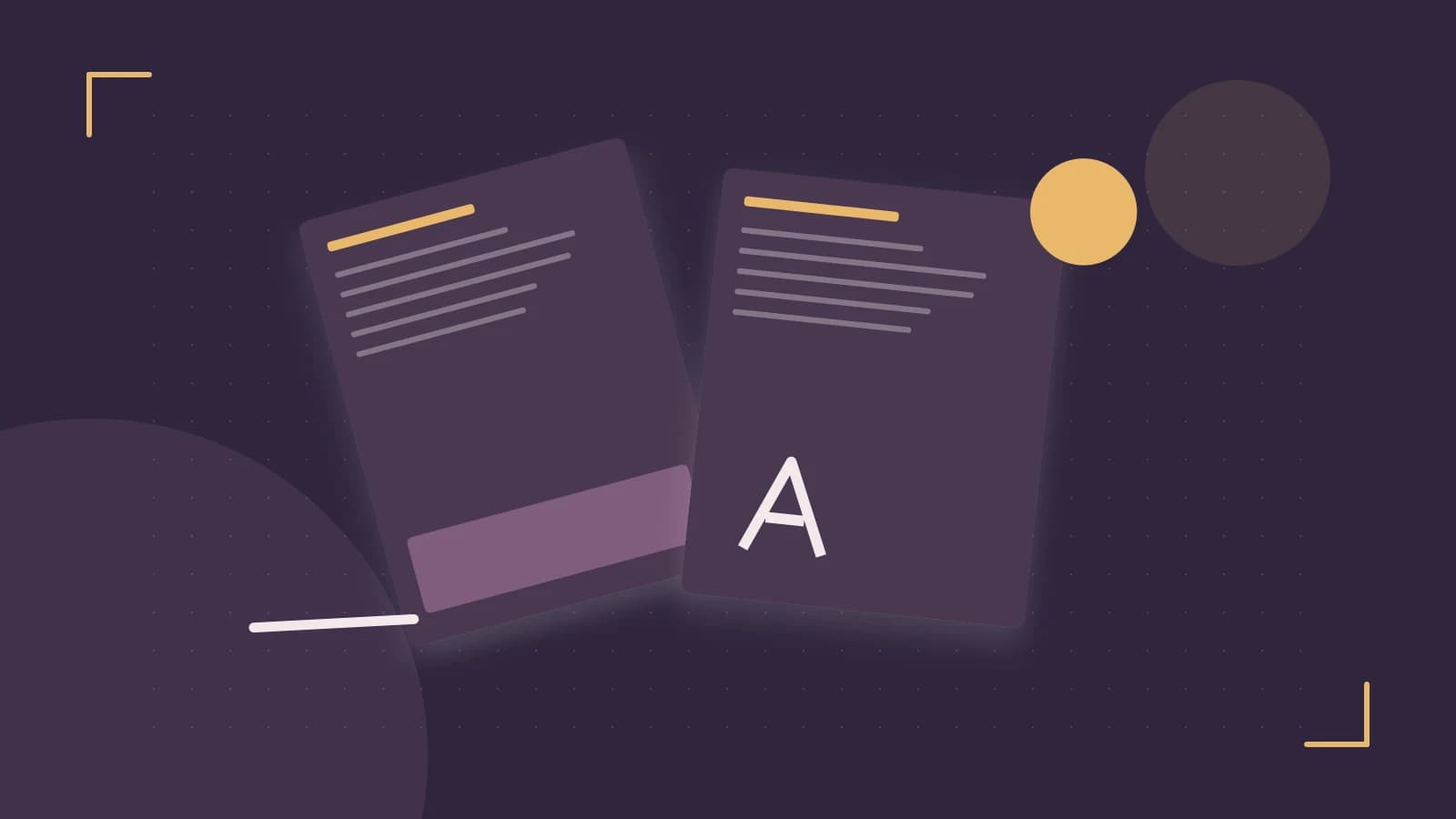 Editorial illustration of typeset pages, expressive letterform shapes and a precise editorial page grid