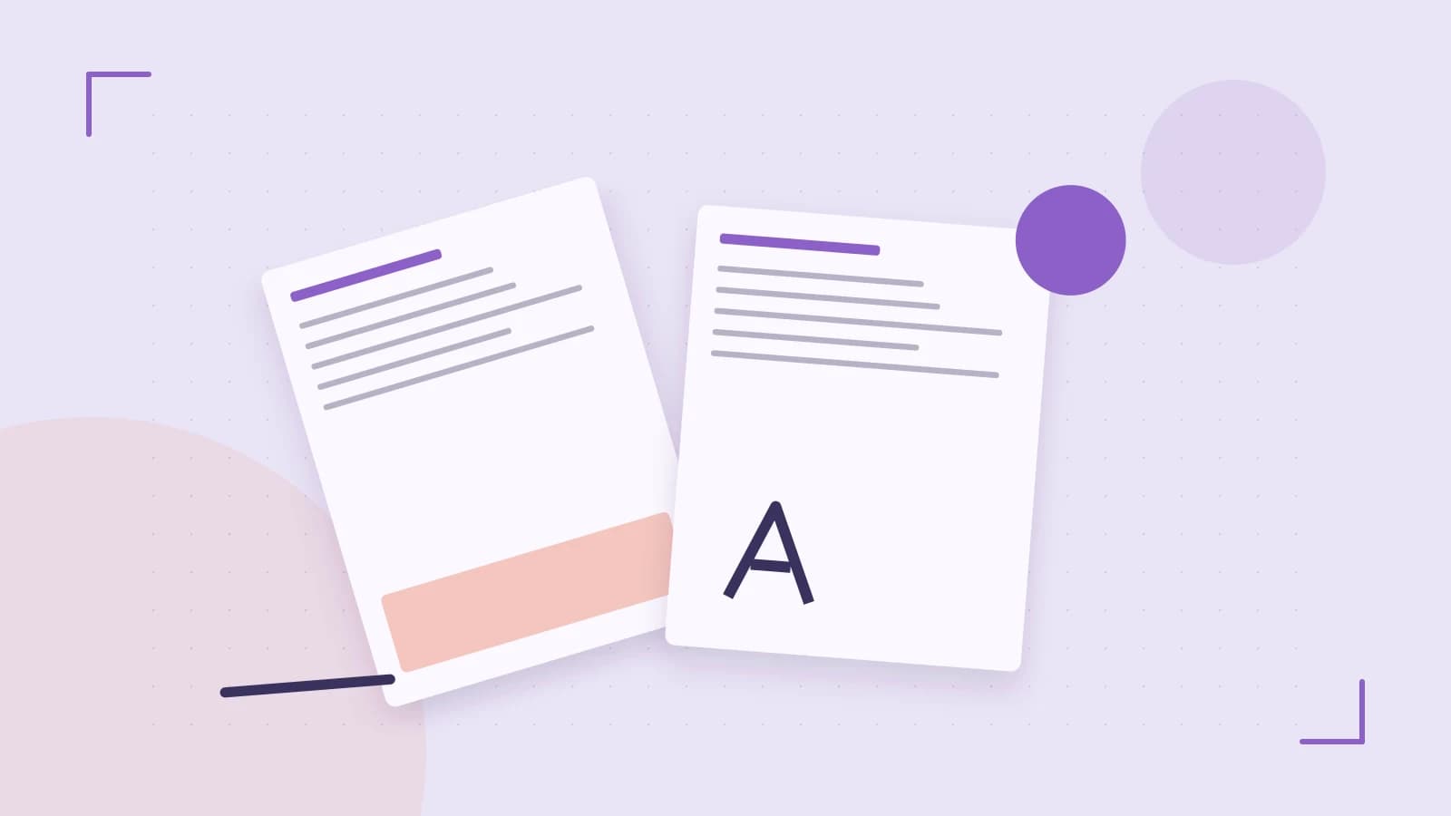 Editorial illustration of typeset pages, expressive letterform shapes and a precise editorial page grid