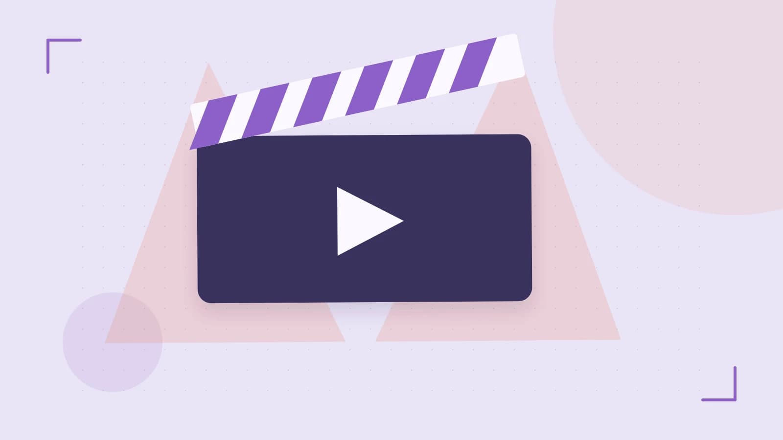 Editorial illustration of a film clapperboard, a spotlight and layered cultural artwork