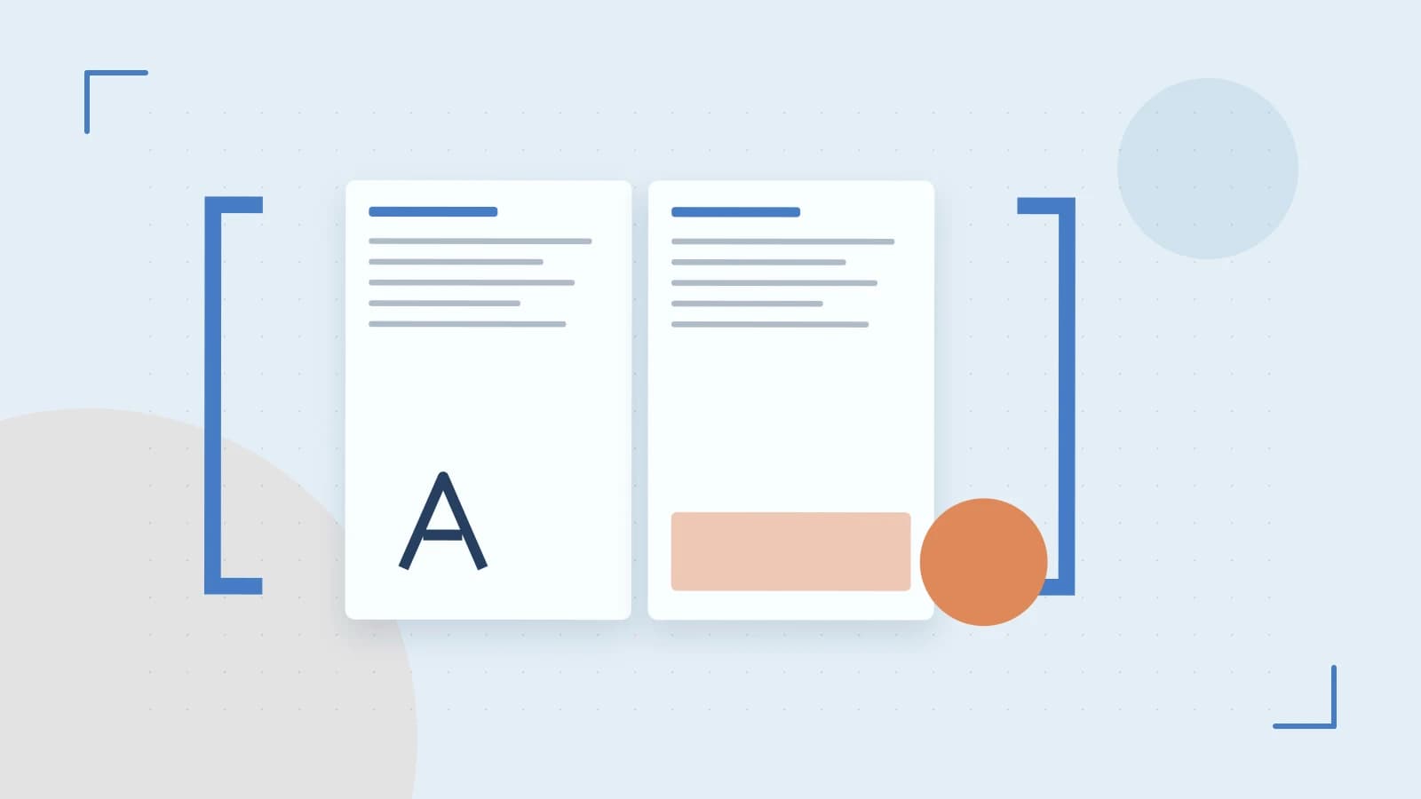 Editorial illustration of typeset pages, expressive letterform shapes and a precise editorial page grid