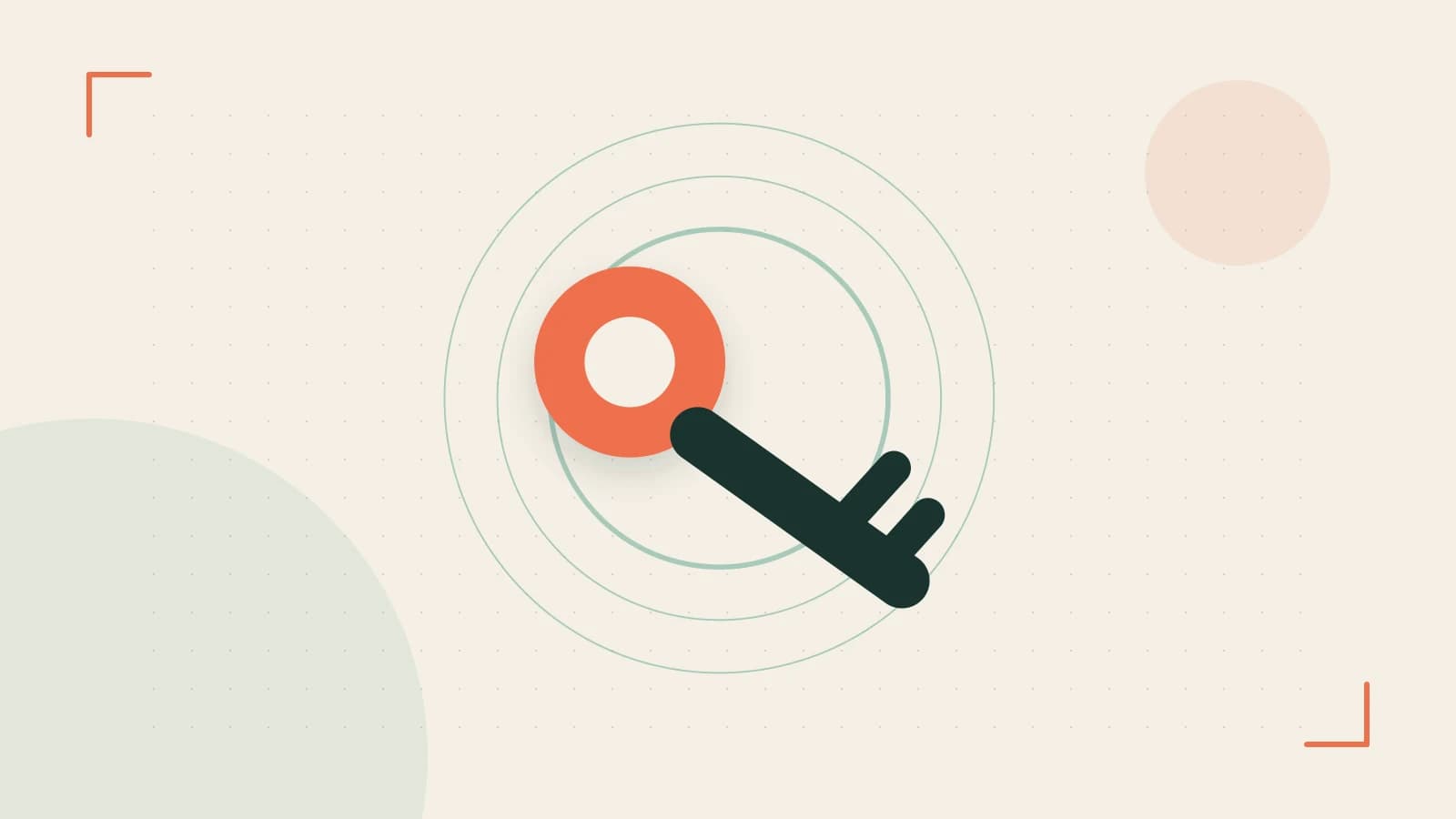 Editorial illustration of a sculpted shield, authentication key and concentric permission boundaries