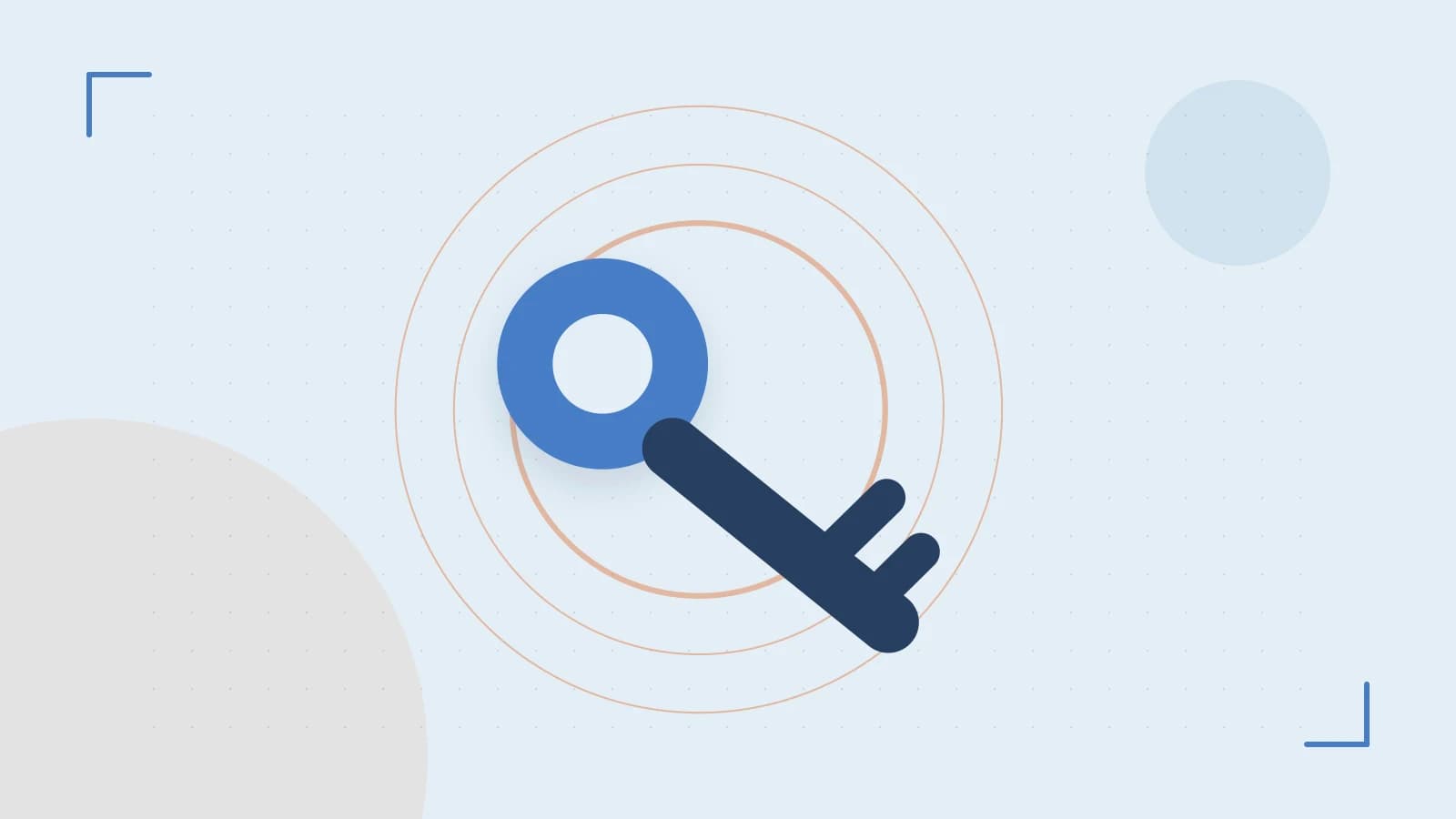 Editorial illustration of a sculpted shield, authentication key and concentric permission boundaries