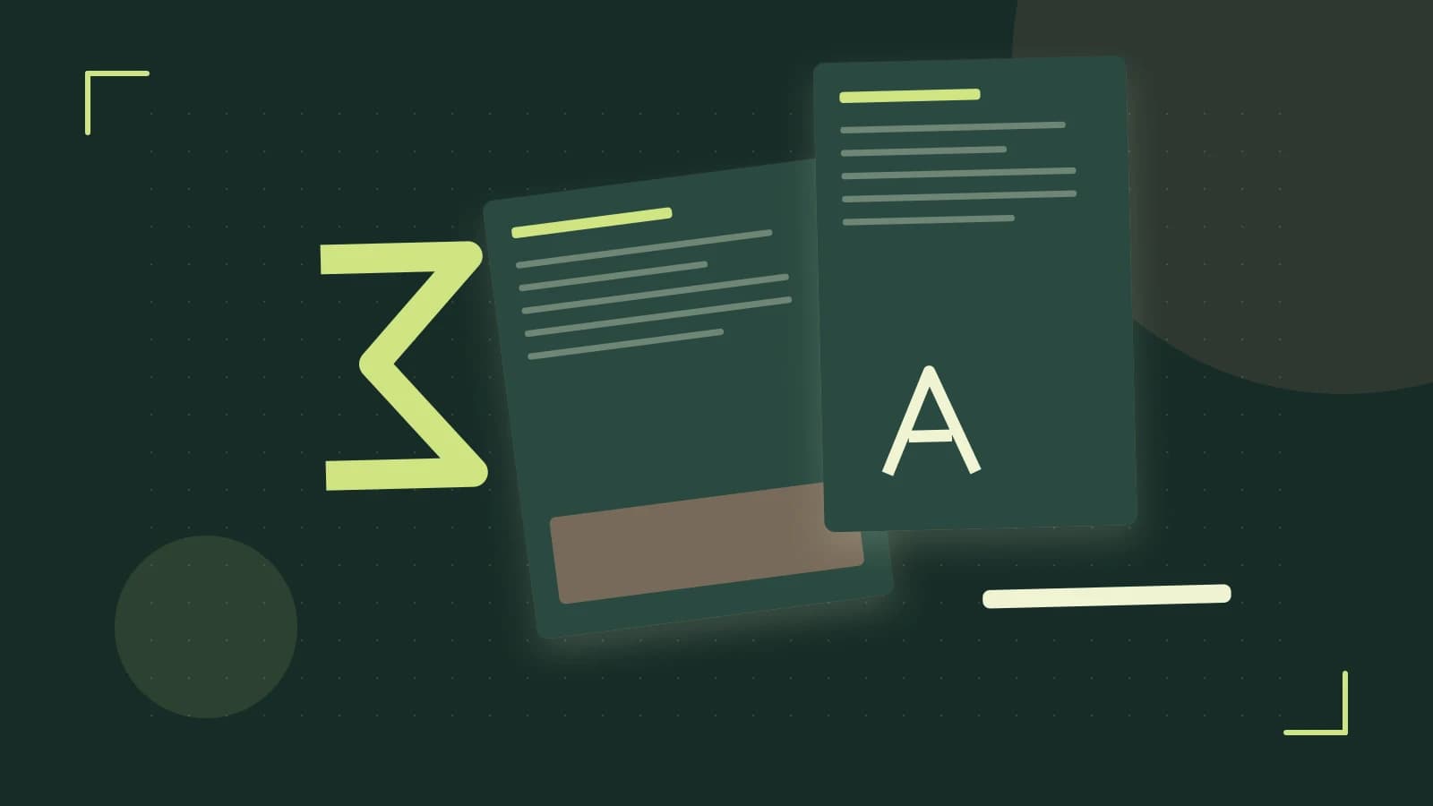Editorial illustration of typeset pages, expressive letterform shapes and a precise editorial page grid