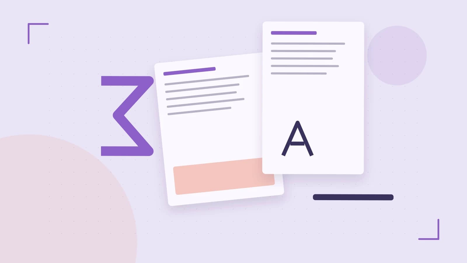 Editorial illustration of typeset pages, expressive letterform shapes and a precise editorial page grid