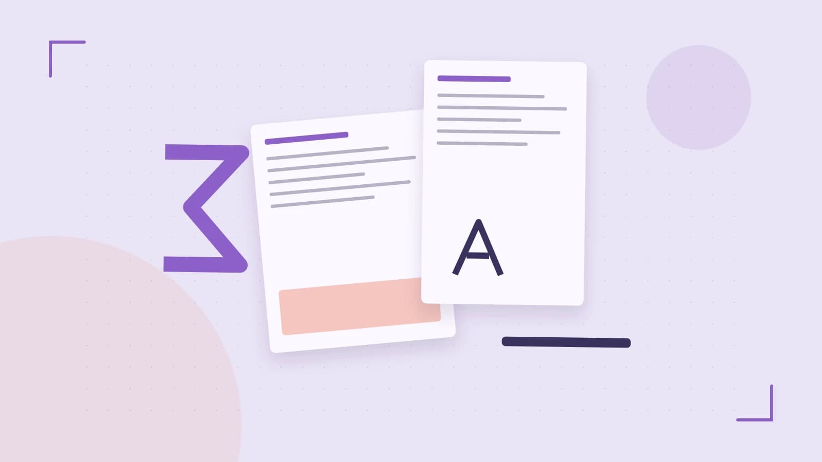 Editorial illustration of typeset pages, expressive letterform shapes and a precise editorial page grid