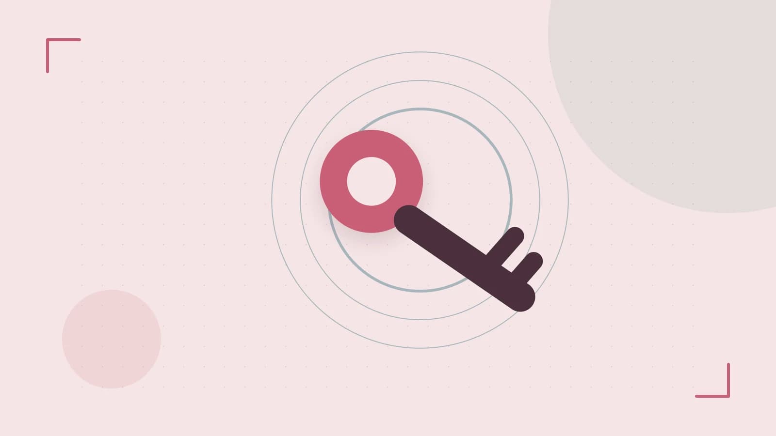 Editorial illustration of a sculpted shield, authentication key and concentric permission boundaries