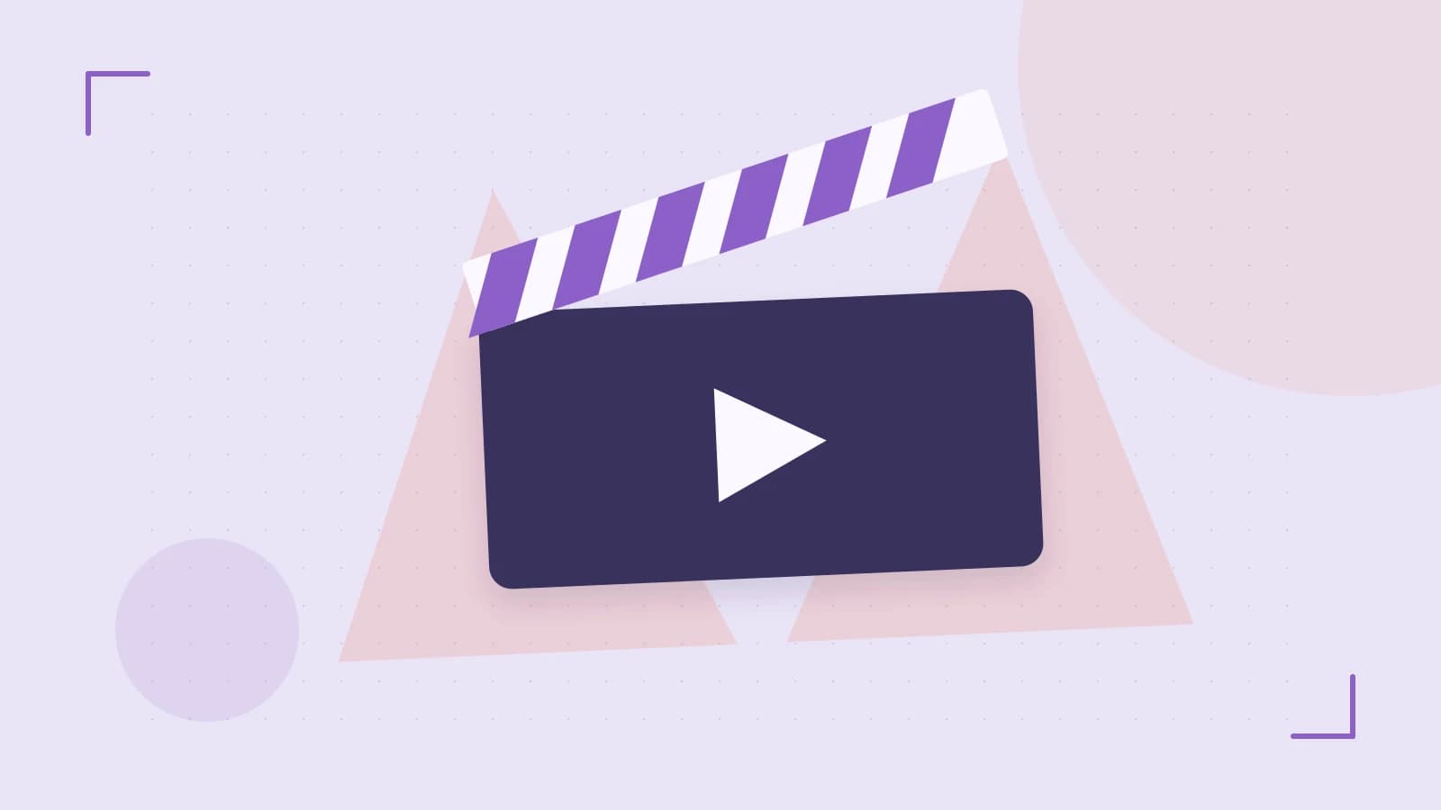 Editorial illustration of a film clapperboard, a spotlight and layered cultural artwork