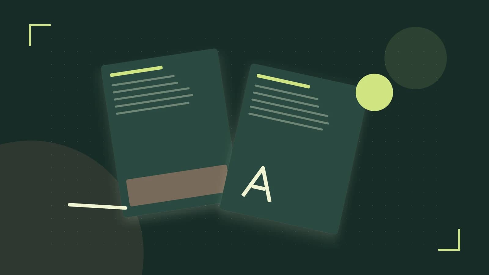 Editorial illustration of typeset pages, expressive letterform shapes and a precise editorial page grid